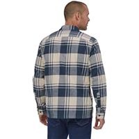 Patagonia Men's Longsleeve Organic Cotton Midweight Fjord Flannel Shirt - Live Oak / Smolder Blue (LOSM)